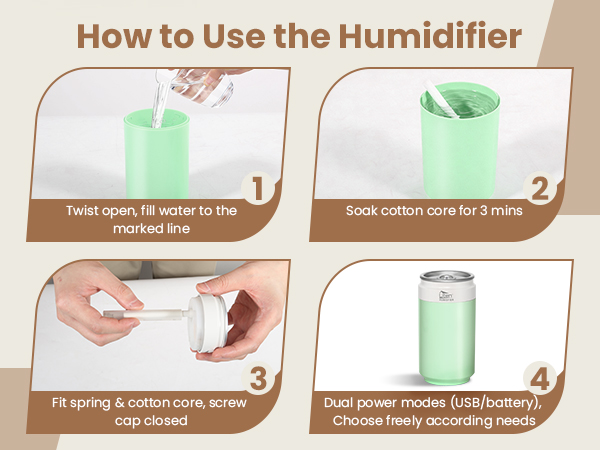 Portable small humidifier