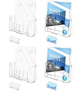 Sahasea Acrylic Brochure Holder 8.5 x 11, 4 Pack Clear Brochure and Business Rack Card Holder Sta...