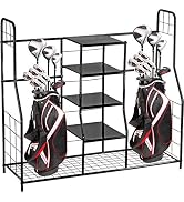 Home-it Golf Bag Sports Dual Golf Storage Organizer Golf Organizer Rack