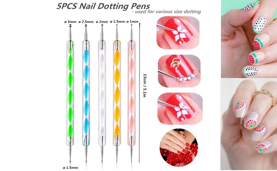 5PCS Nail Dotting Pens