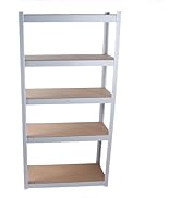 Donext 5 Tier Laminated Storage Shelves, Heavy Duty Metal Storage Utility Rack Shelf Unit for War...