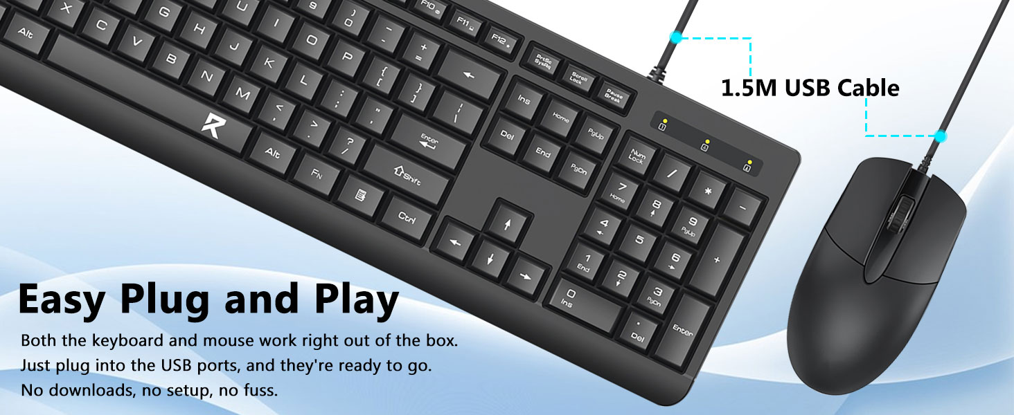 Wired Keyboard Mouse Combo