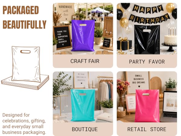 Thank you bags for craft fairs, boutiques, party favors, and online orders.