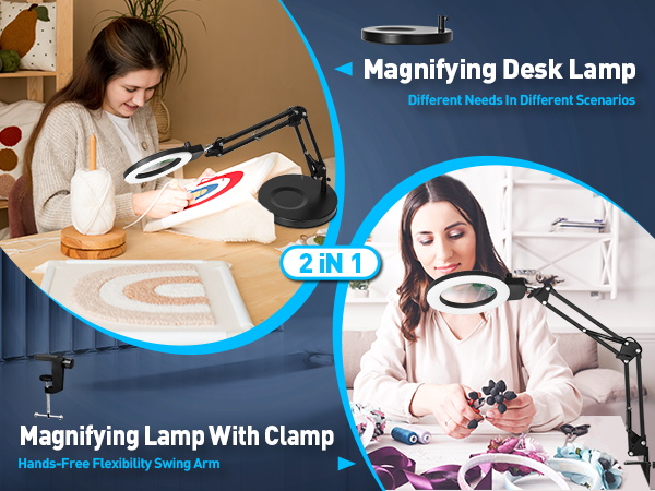 magnifying glasses with light for close work,workbench,esthetician,magnifier with light hands free