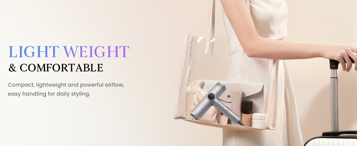 SPRX Blow Dryer Upgrade your hair health with Negative IonTechnology (500 million ions)