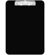 Hongri Plastic Clipboard, Black Clipboard Standard A4 Letter Size Clipboards for Nurses, Students...