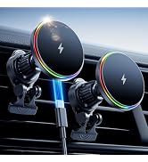 odbowuge for Magsafe Car Mount Charger,iPhone Magnetic Car Mount 15W Fasting Charging,Air Vent Ph...