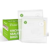 Vixino Vacuum Sealer Bags, 40 Reusable Vacuum Sealer Bags for Food Storage, BPA-Free, Meal Prep a...