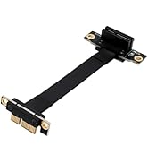 XRIKUI Dual 90Degree Right Angle PCIe 3.0 x1 Extension Cable High Speed PCI Express Gen 3 1x to x...