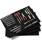 CASOMAN 4PCS Professional Toolbox liner, Trap Mat Universal Tool Drawer Liner, Non-Slip Foam Inse...