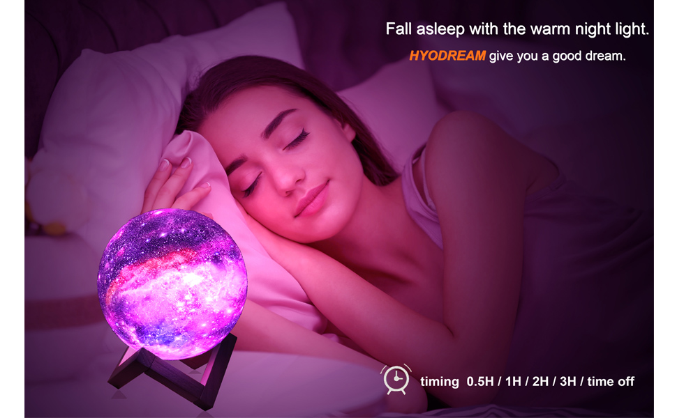 fall asleep with moon lamp