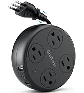 Italy Travel Adapter with USB C, US to Italy Plug Adapter with 4 Outlets 3 USB Ports, Type L Powe...