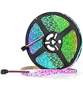 SUPERNIGHT 32.8 FT RGB LED Light Strip, 10M 600leds Multi-Color DC 24V Rope Lighting Non-Waterpro...