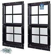 Melkus Shed Windows, 2 Pack 18"x36" Flush Mount Household Windows with Tempered Glass and Screen,...