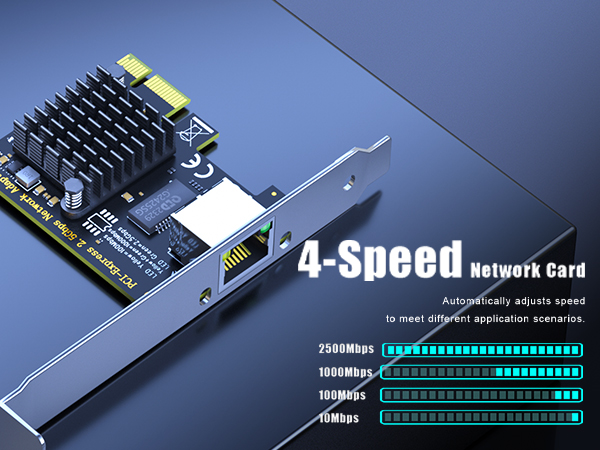 GLOTRENDS LE8105 2.5Gb Network Card for Desktop PC/Server