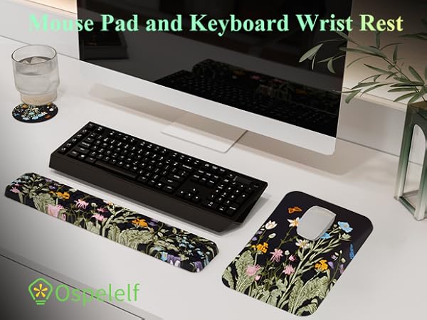 Keyboard wrist rest and mousepad