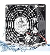 GDSTIME 120mm x 38mm 12V DC Waterproof IP67 Fan High CFM Dual Ball Bearing 2Pin for DIY Cooling V...