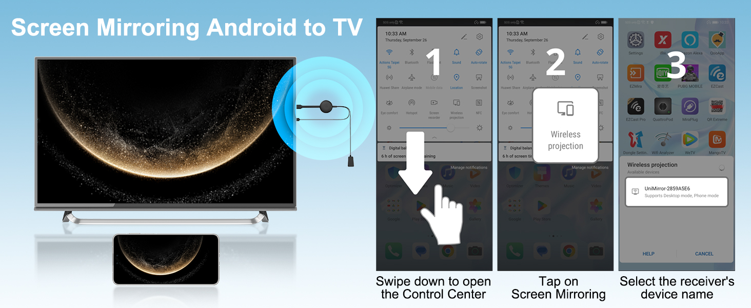 wireless hdmi screen mirroring device