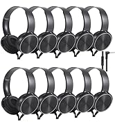 Wensdo Bulk Headphones with Microphone 10 Pack for Classroom Kids, Wholesale Heavy Duty Wire Head...