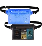AiRunTech Waterproof Pouch with Waist Strap (2 Pack) | Beach Accessories Best Way to Keep Your Ph...