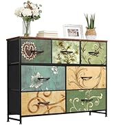 Accver Dresser with 7 Drawers for Bedroom, Fabric Clothes Cabinet for Closet, Anti-Tip Storage Dr...