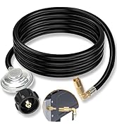6FT Propane Adapter Hose with Regulator for Blackstone 17/22-inch Griddle 90 Degree Elbow Adapter...
