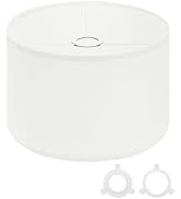 PATIKIL Drum Lamp Shades for Table Lamps 12"x12"x8" Linen Lampshade Easy Assembly Lamp Shade with...