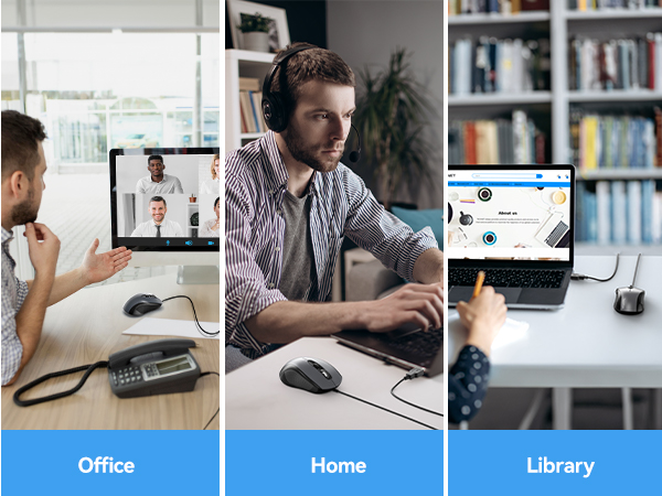 a collage of three images showing a person talking to a man in a video conference.
