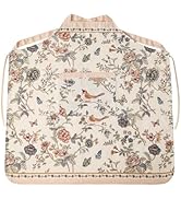 ISAENNE Floral Pattern Linen Apron with Pocket,Vintage Stylish Kitchen and Garden Aprons for Wome...