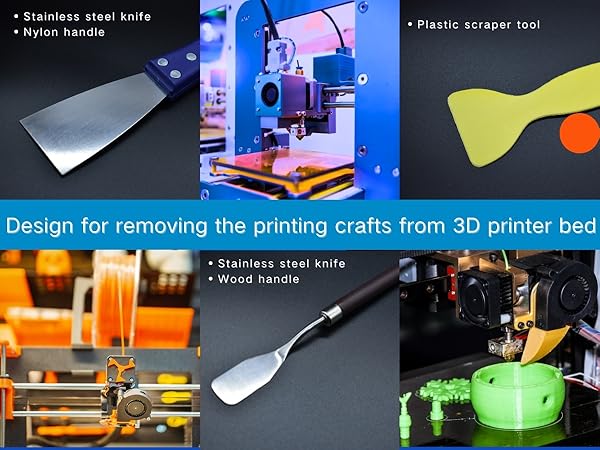 knife scraper removing pringting crafts from 3d printer bed
