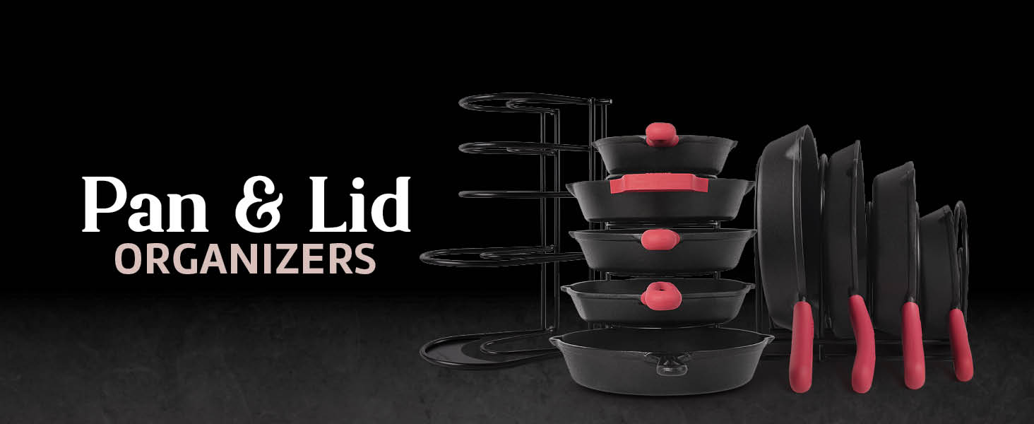 heavy duty pan and organizer kitchen organizer racks for cast iron cookware