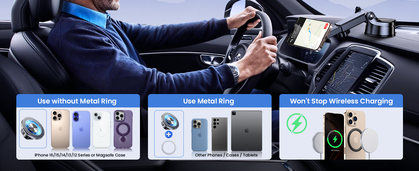 works with metal ring