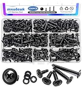 mxuteuk 230PCS #8 Self Tapping Screws,410 Stainless Steel Self Tapping Screws for Metal,1/2",5/8"...