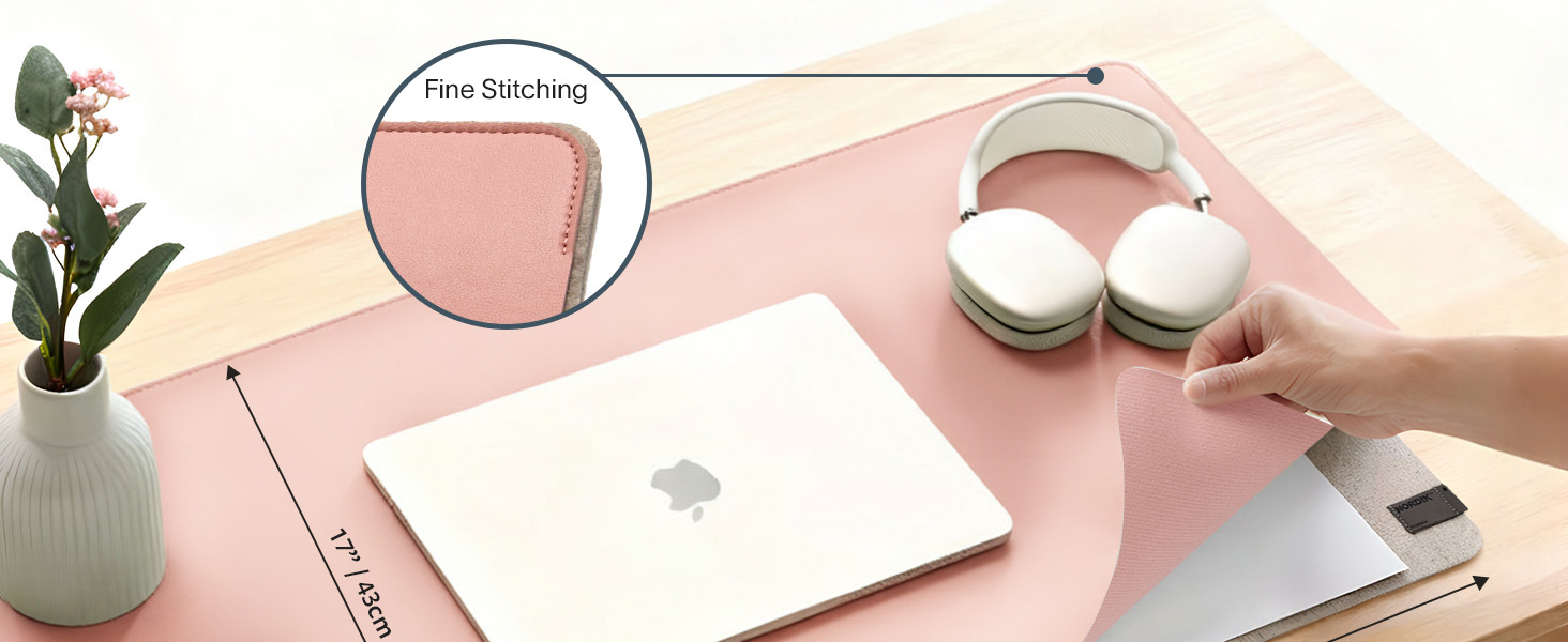 fine stitching nordik design vegan leather desk blotter leatherette mousepad mouse mat covers faux