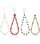 BEEFLYING Beaded Phone Charm Wrist Straps Y2K Phone Bracelet Lanyard, Cute Cyrstal Butterfly Flow...