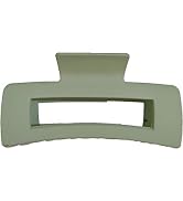 Green Solid Hair Claws Large Clips Strong Hold Big Claw Barrettes Thick Thin Long Hair No Slip Sq...