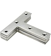 Rannb T Brackets Mending Plate 3.14" x 3.14" Stainless Steel Flat Repair Plate - 10pcs