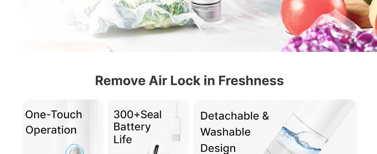 remove air, lock in freshness