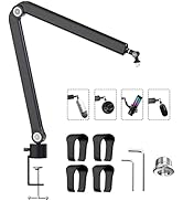 YOUSHARES Microphone Boom Arm for HyperX QuadCast Mic, Blue Yeti, Rode, Razer and Most USB Mic, W...