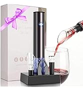 Electric Wine Opener Gift Set with Power Dock-Automatic Rechargeable Bottle Corkscrew-Foil Cutter...