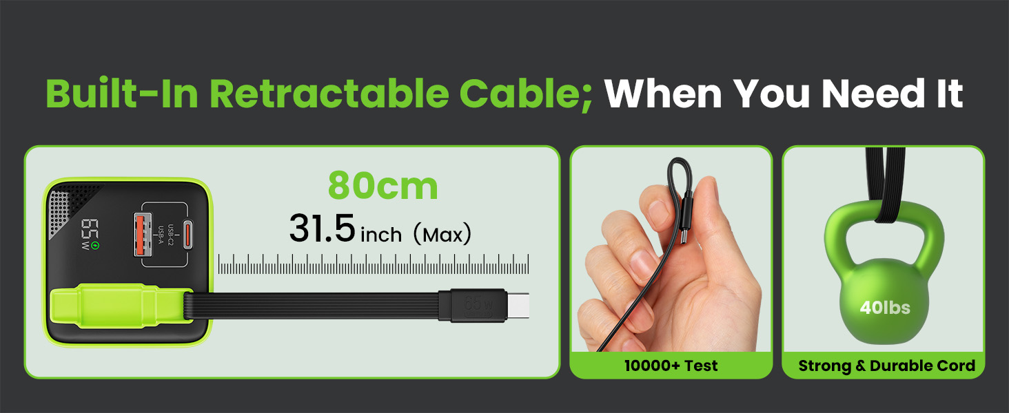 built-in Retractable Cable