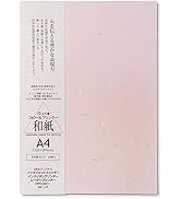 ONAO Washi Paper Sheet Colored A4 Size [Pink] Printer Paper (20 Sheets), Laser and Inkjet Printab...