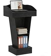 aboxoo Podium Stand - Modern Podium Lectern with Laptop Shelf and Storage, Portable Lectern Podiu...