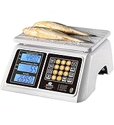 BROMECH Food Scale, Price Computing Scale, IPX7 Waterproof, 66lbs Capacity, White Backlight LCD, ...