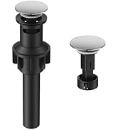 Bathroom Sink Drain with Overflow, Hurran Universal Bathroom Sink Stopper for Bathroom Vanity Ves...