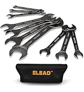 ELEAD Super-Thin Open End Wrench Set | 10-Piece Metric 5.5-27mm | Nickel-Plated Slim Design | 5.5...