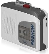 Reshow Cassette Tape Player Portable, Cassette Player Recorder with Built-in Speaker, USB-C Power...