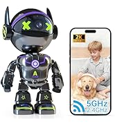 Gyliziex Cameras for Home Security Indoor Robot, 2K 2.4&amp;5Ghz Indoor Camera WiFi Wireless Pet/Nann...