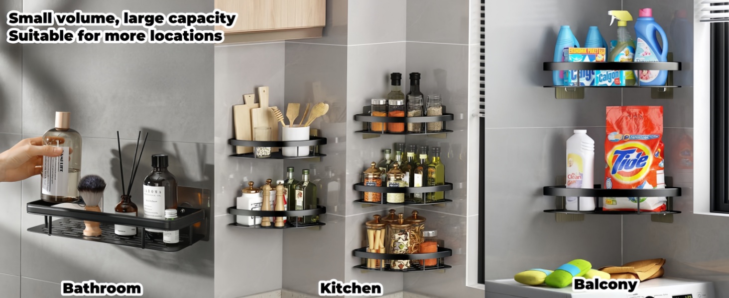 shower shelf caddy shelves organization rack wall mount organizer baskets inside bathroom