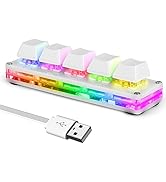 Ecarke 5 Keys Mini Macro Mechanical Keyboard Gaming Keypad with USB Data Cable for Windows Mac OS...